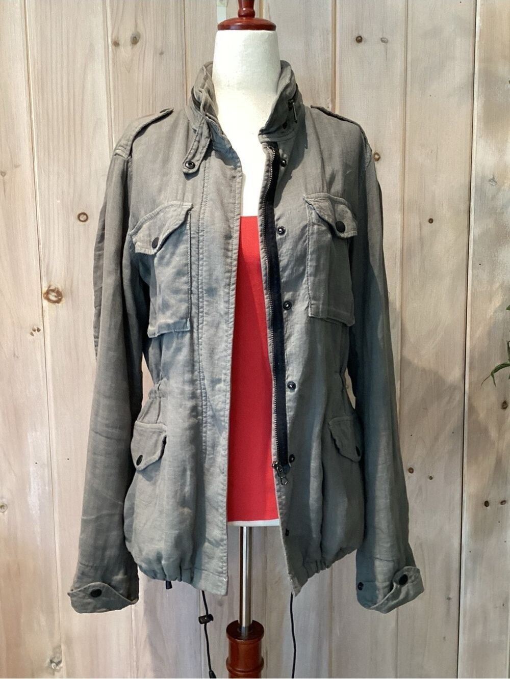Rag & Bone Linen Blend Utility Jacket